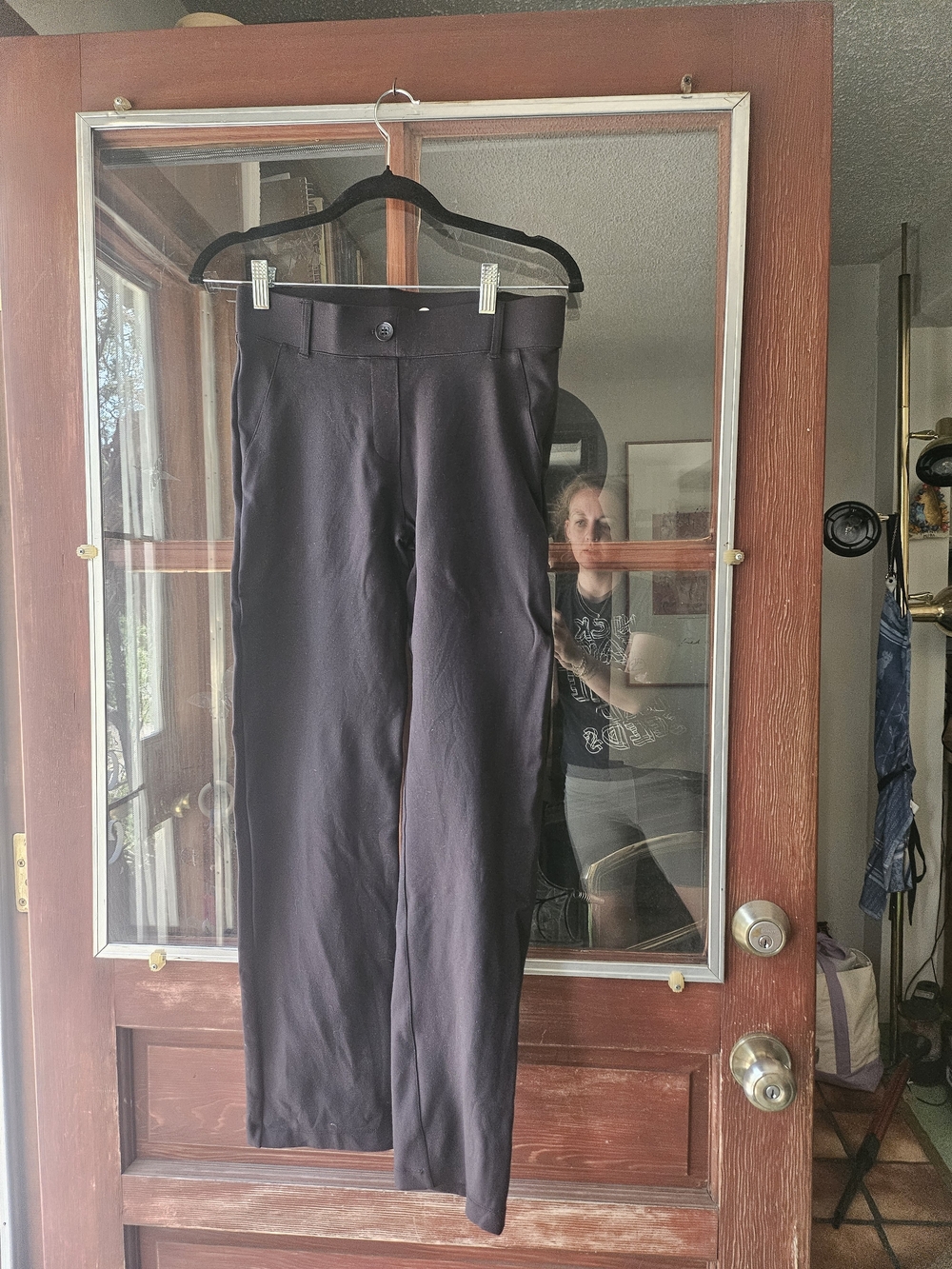 Womens Betabrand Black Dress Pants - Classic Straight Fit